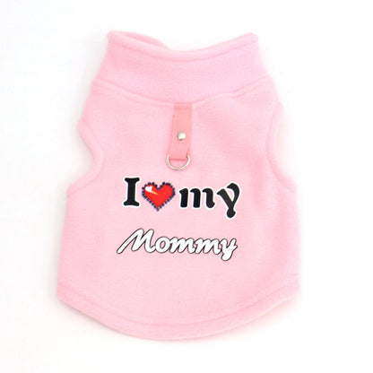 ⏳ 50% OFF! Warm Pet Sweater with Leash Ring – “Love Dad & Mum” Design for Cosy Winter Walks ❄️