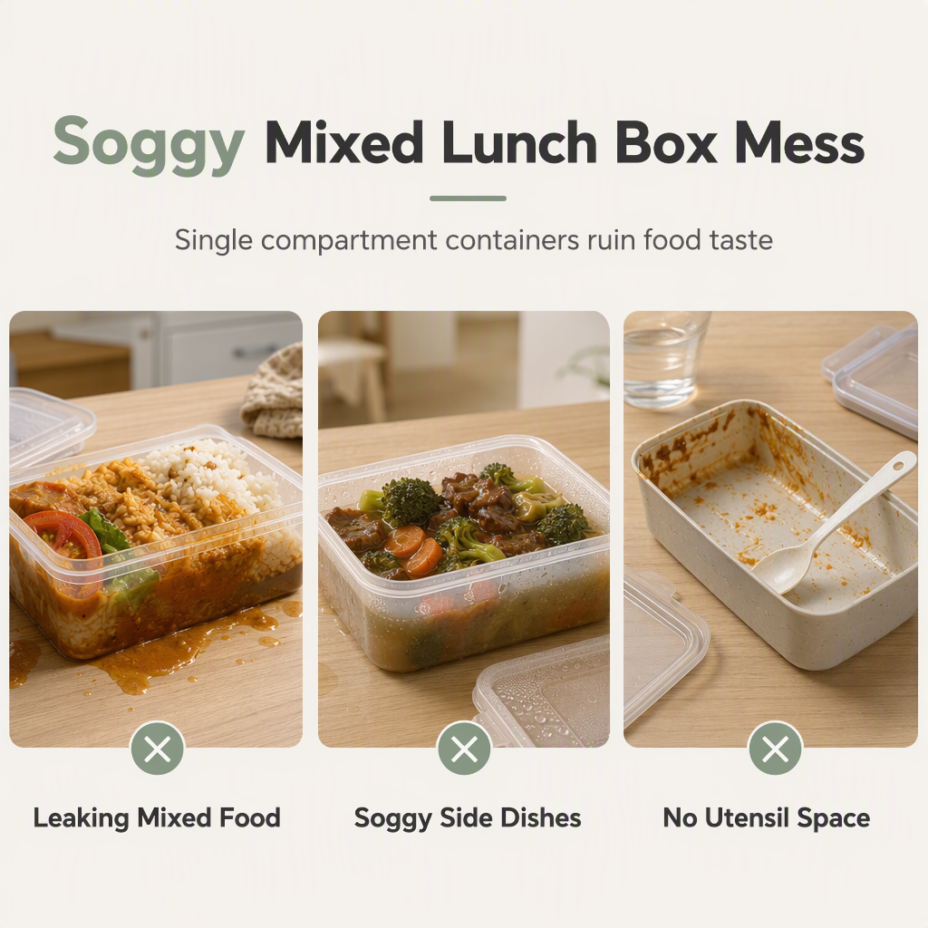 ⏳Time-Limited Special⏰Pack Fresh Meals Instantly! 3-Layer Bento Lunch Box with Cutlery