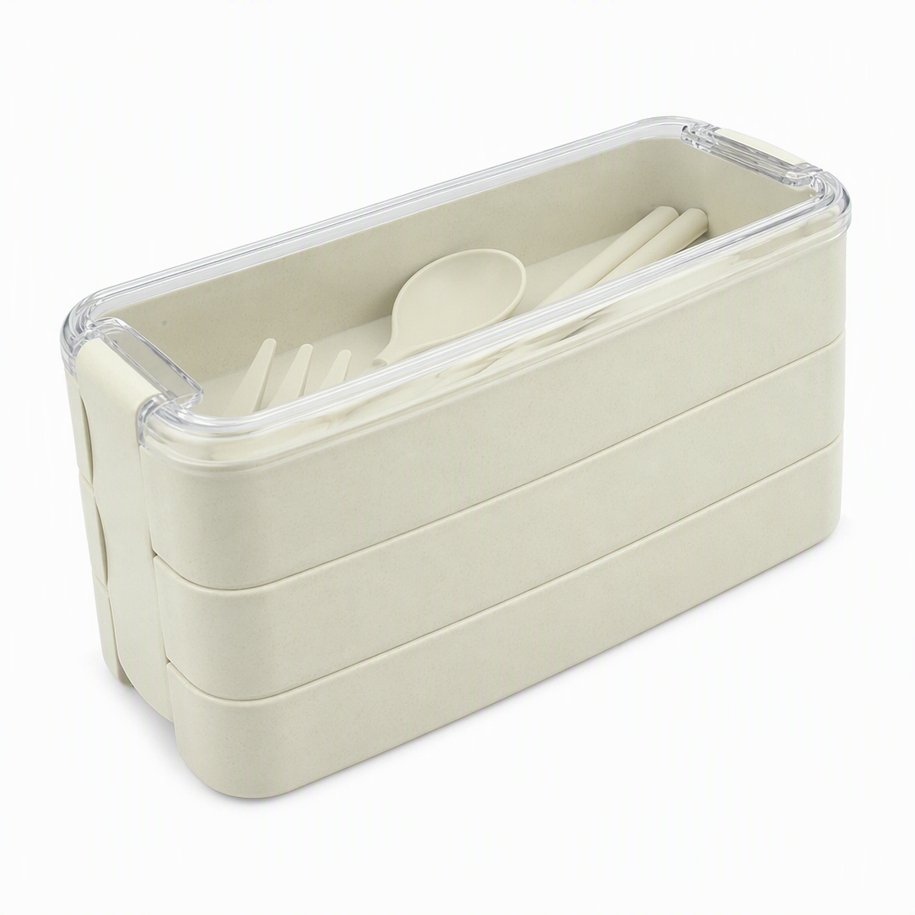 ⏳Time-Limited Special⏰Pack Fresh Meals Instantly! 3-Layer Bento Lunch Box with Cutlery