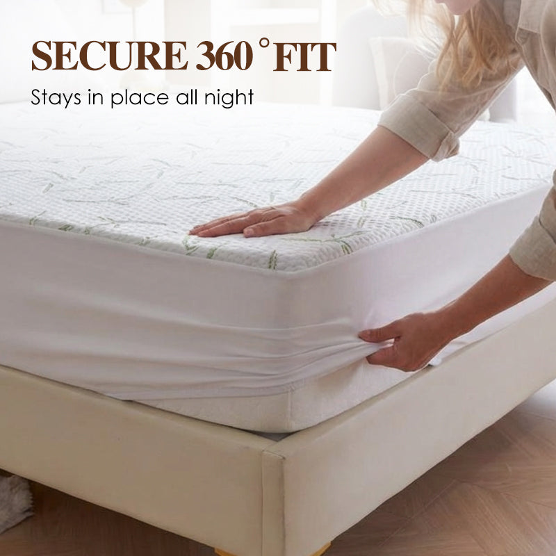🔥Limited-Time Offer! 🛏️ Bamboo Fibre Waterproof Mattress Protector – Stay Dry, Fresh & Comfortable Night After Night ✨