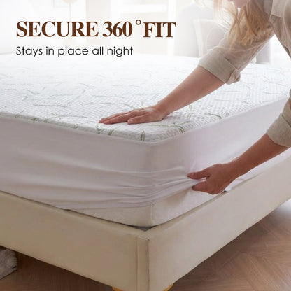 🔥Limited-Time Offer! 🛏️ Bamboo Fibre Waterproof Mattress Protector – Stay Dry, Fresh & Comfortable Night After Night ✨