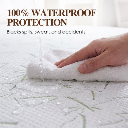 🔥Limited-Time Offer! 🛏️ Bamboo Fibre Waterproof Mattress Protector – Stay Dry, Fresh & Comfortable Night After Night ✨