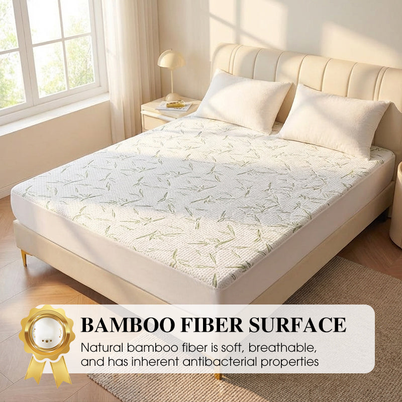 🔥Limited-Time Offer! 🛏️ Bamboo Fibre Waterproof Mattress Protector – Stay Dry, Fresh & Comfortable Night After Night ✨
