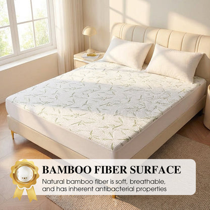 🔥Limited-Time Offer! 🛏️ Bamboo Fibre Waterproof Mattress Protector – Stay Dry, Fresh & Comfortable Night After Night ✨