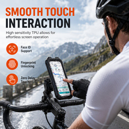 📢📢50% OFF !! ⏰ Waterproof Bike & Motorcycle Phone Holder – IPX6, Touchable, 360° Rotation ✨