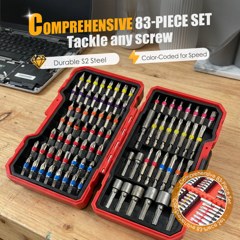 ⏳🔥LIMITED-TIME 50% OFF! ⏰Fix Any Screw Instantly! 83-Piece S2 Steel Screwdriver Bit Set