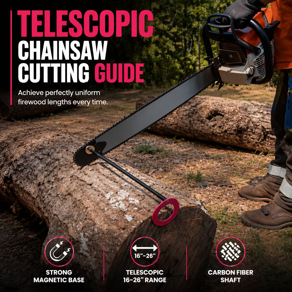 📢 50% OFF!! ⏰ Chainsaw Cutting Marker Tool – Wood Cutting Alignment Guide🔧
