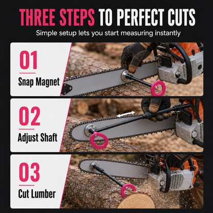 📢 50% OFF!! ⏰ Chainsaw Cutting Marker Tool – Wood Cutting Alignment Guide🔧