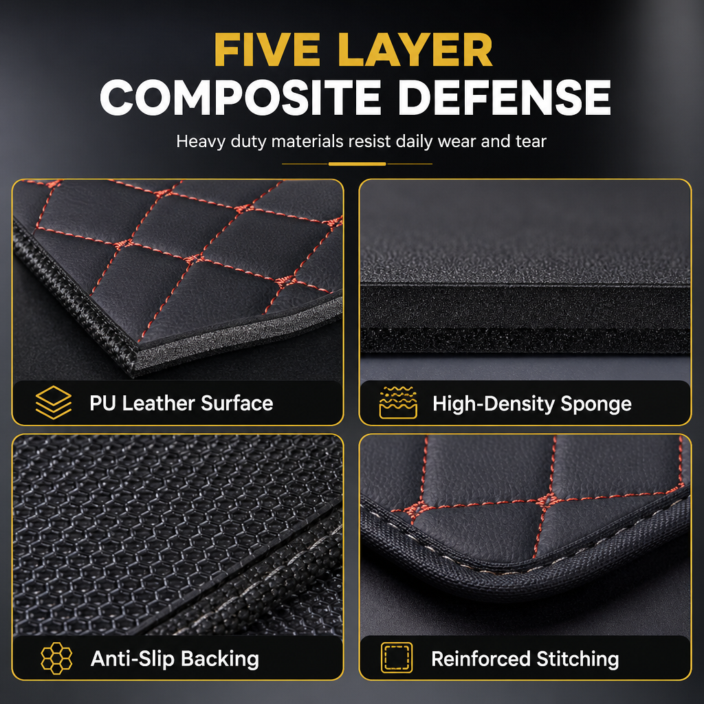 📢📢50% OFF !! ⏰Universal PVC Leather Car Trunk Mat Cargo Liner for Sedans and SUVs Easy to Clean 100x70cm