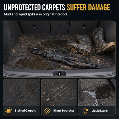 📢📢50% OFF !! ⏰Universal PVC Leather Car Trunk Mat Cargo Liner for Sedans and SUVs Easy to Clean 100x70cm