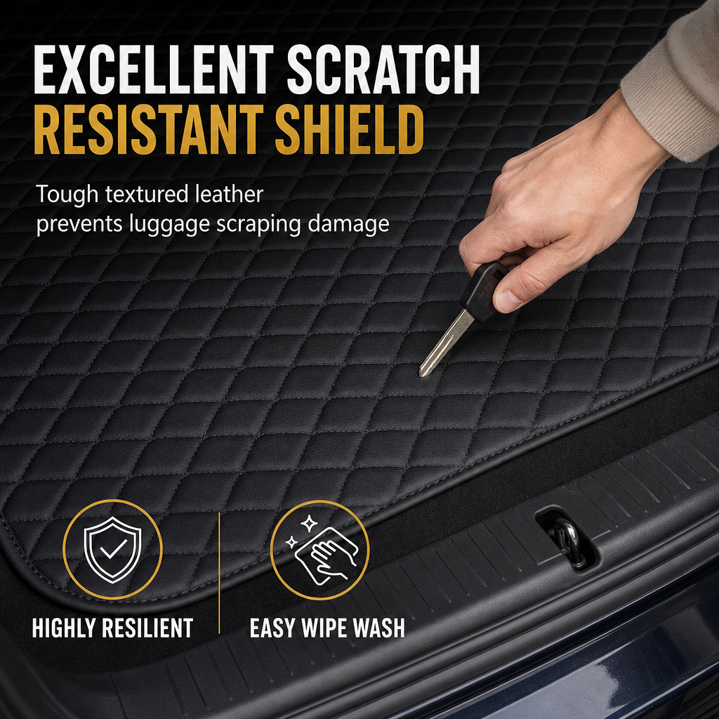📢📢50% OFF !! ⏰Universal PVC Leather Car Trunk Mat Cargo Liner for Sedans and SUVs Easy to Clean 100x70cm