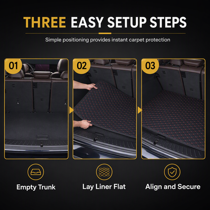 📢📢50% OFF !! ⏰Universal PVC Leather Car Trunk Mat Cargo Liner for Sedans and SUVs Easy to Clean 100x70cm