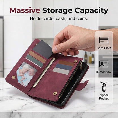 📱 LIMITED-TIME 50% OFF! 🧲 2-in-1 Magnetic PU Leather Wallet Case – Detachable, Multi Storage, Kickstand ✨