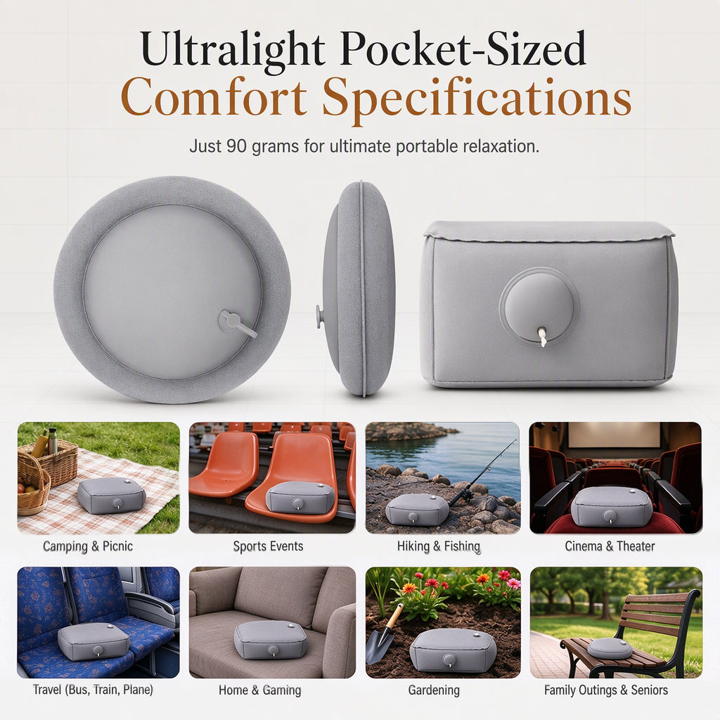 🎪 LIMITED-TIME 50% OFF! 💨 Portable Inflatable Concert Cushion – Lightweight, Waterproof, Compact ✨