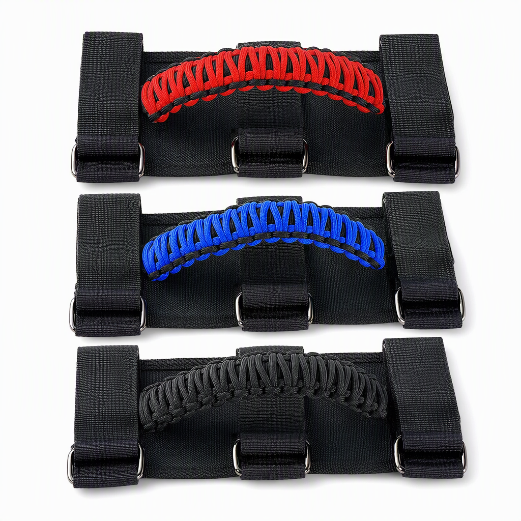 🤝 Non-Slip Paracord Braided Roof Grab Handle – For SUV & Off-Road Vehicles ✨