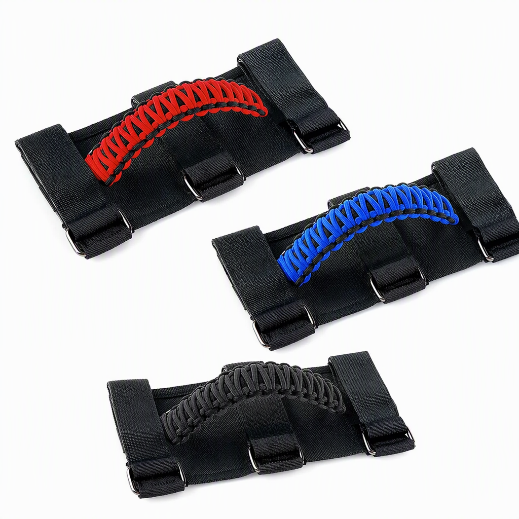 🤝 Non-Slip Paracord Braided Roof Grab Handle – For SUV & Off-Road Vehicles ✨