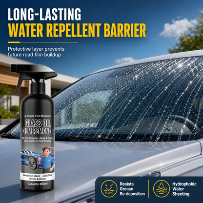 🚗 50% OFF NOW ✨ Windshield Oil-Film Remover Spray — Degreases & Clears Glare