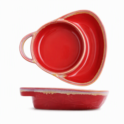 🍲🎨 Retro Ceramic Divided Baking Dish — Separate Compartments for Perfect Results ✨
