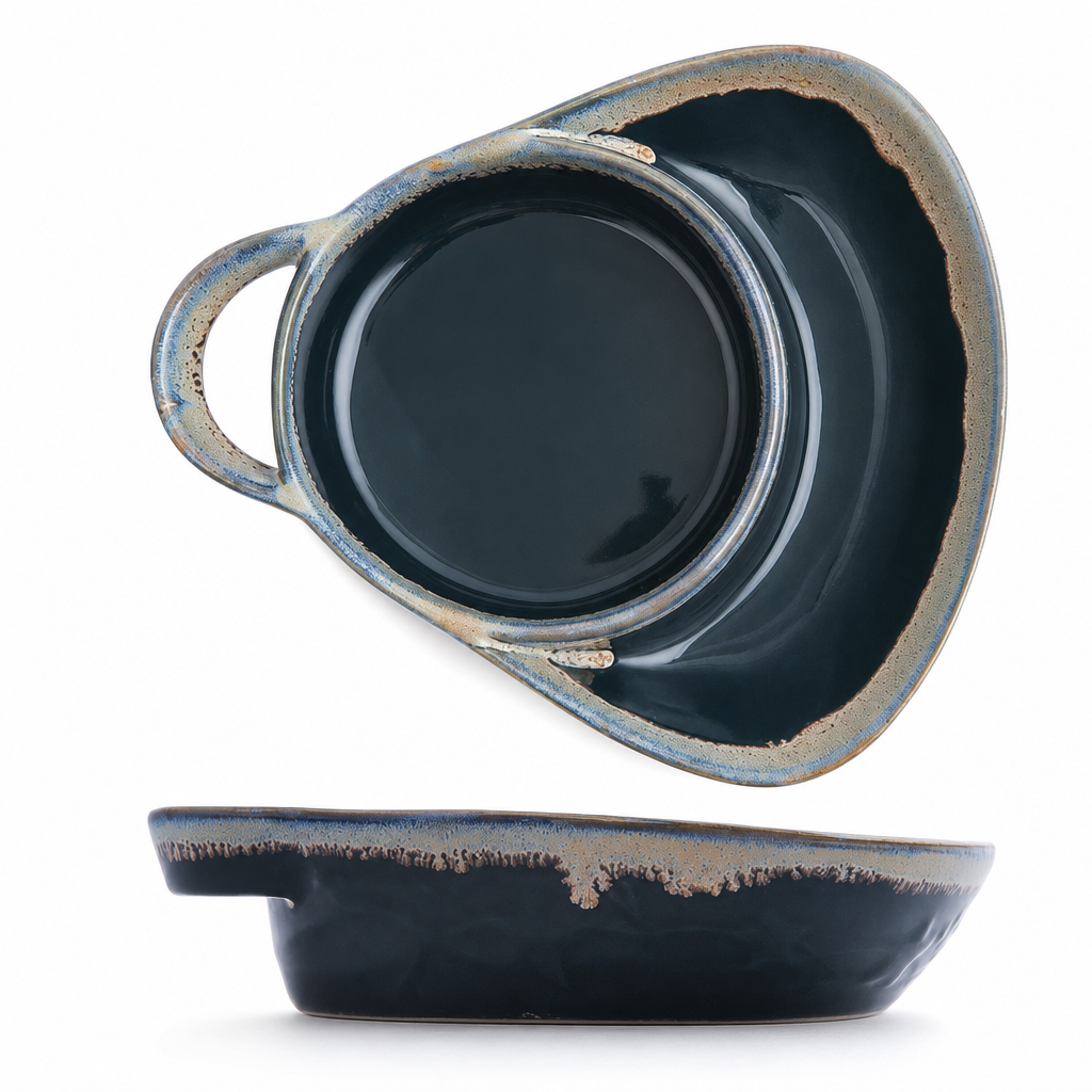 🍲🎨 Retro Ceramic Divided Baking Dish — Separate Compartments for Perfect Results ✨
