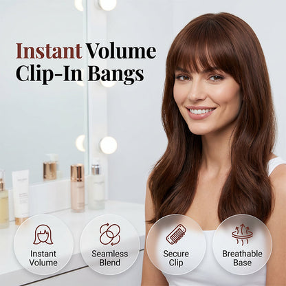 💇‍♀️Synthetic Straight Fringe Bangs Hair Extension – Instant Hairstyle Change✨