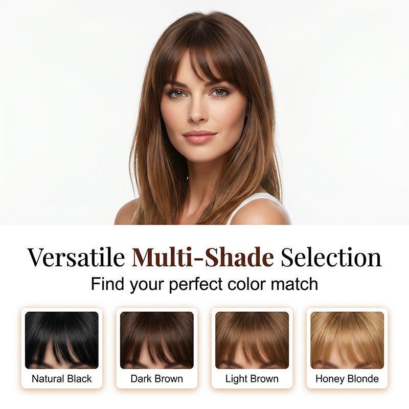 💇‍♀️Synthetic Straight Fringe Bangs Hair Extension – Instant Hairstyle Change✨