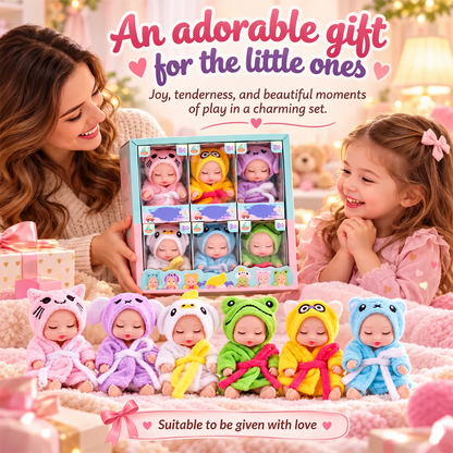 📢📢50% OFF !! ⏰Mini Lifelike Realistic sleeping baby doll set with animal costumes