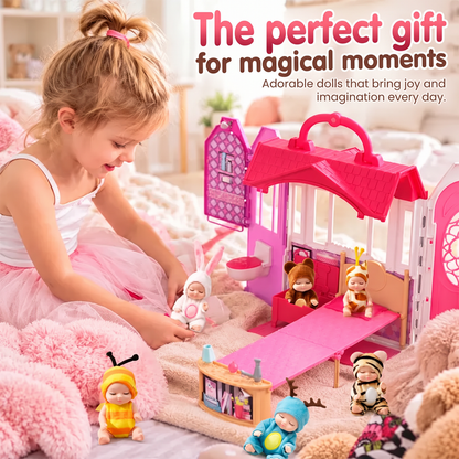 📢📢50% OFF !! ⏰Mini Lifelike Realistic sleeping baby doll set with animal costumes