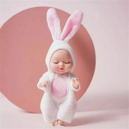 📢📢50% OFF !! ⏰Mini Lifelike Realistic sleeping baby doll set with animal costumes