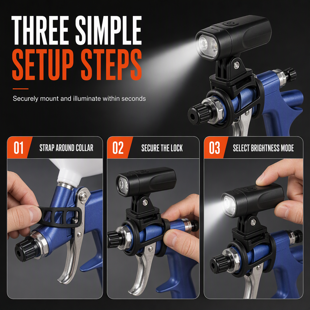 🔧 LIMITED-TIME 50% OFF! ✨ Lightweight Spray Gun – LED Aiming, Even Finish, Multi-scene 🎨
