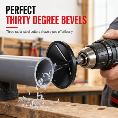 📢PVC Pipe Chamfering Tool – Drill-Powered, Smooth 30° Bevels in Seconds 💡✨