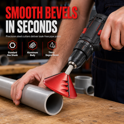 📢PVC Pipe Chamfering Tool – Drill-Powered, Smooth 30° Bevels in Seconds 💡✨
