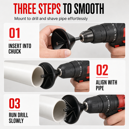 📢PVC Pipe Chamfering Tool – Drill-Powered, Smooth 30° Bevels in Seconds 💡✨
