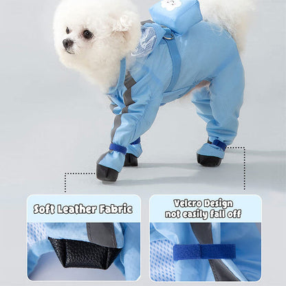 📢📢 50% OFF☔Cute Full-Coverage Pet Raincoat with Hood & Mask – Waterproof Protection