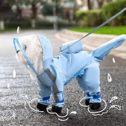 📢📢 50% OFF☔Cute Full-Coverage Pet Raincoat with Hood & Mask – Waterproof Protection