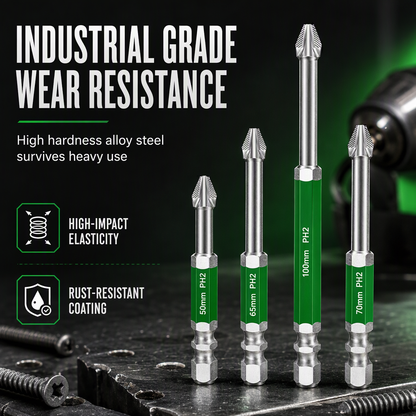 📢 50% OFF!🔥✨Magnetic Phillips Bit Set – Anti-Slip Grip & Impact Resistance for DIY & Repairs