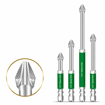 📢 50% OFF!🔥✨Magnetic Phillips Bit Set – Anti-Slip Grip & Impact Resistance for DIY & Repairs