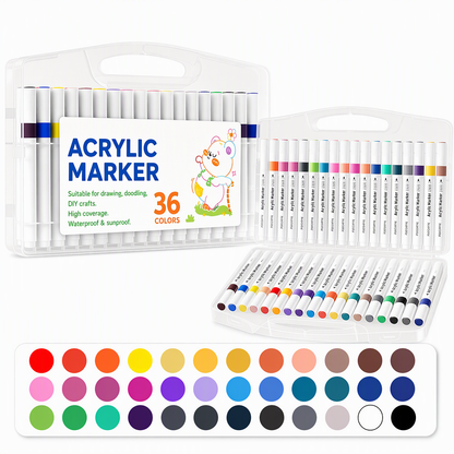 📢📢50% OFF !! ⏰Acrylic Marker Pen Set with Storage Case for Drawing