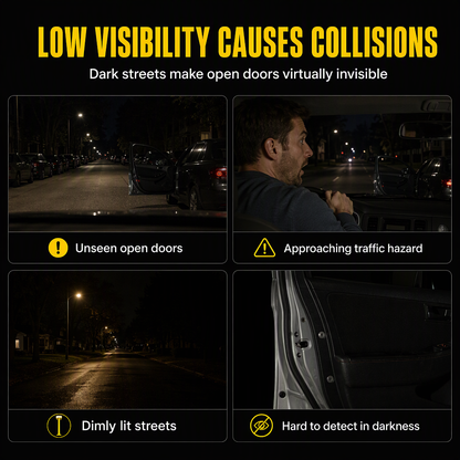 📢📢50% OFF !! ⏰4 Pieces Car Door Reflective Warning Stickers OPEN Safety Anti Collision Decals