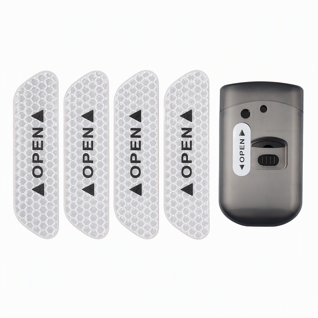 📢📢50% OFF !! ⏰4 Pieces Car Door Reflective Warning Stickers OPEN Safety Anti Collision Decals