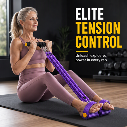 Multifunctional Pedal Resistance Band Elastic Pull Rope for Abdominal Exercise Home Workout Yoga and Pilates Fitness for Men and Women