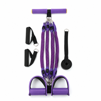 Multifunctional Pedal Resistance Band Elastic Pull Rope for Abdominal Exercise Home Workout Yoga and Pilates Fitness for Men and Women