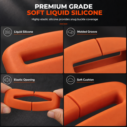 🎁2026 New Arrivals 50% OFF💥 Universal Silicone Seat Belt Buckle Cover – Anti-collision, Anti-scratch, Noise Reduction 🚗