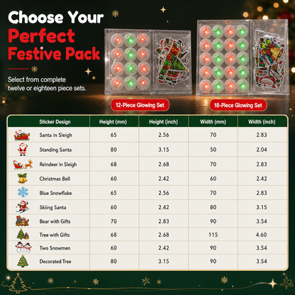 ✨🎁 LED Christmas Wall Stickers – Charming Holiday Characters & Red-and-Green Glow for Walls & Windows ⭐