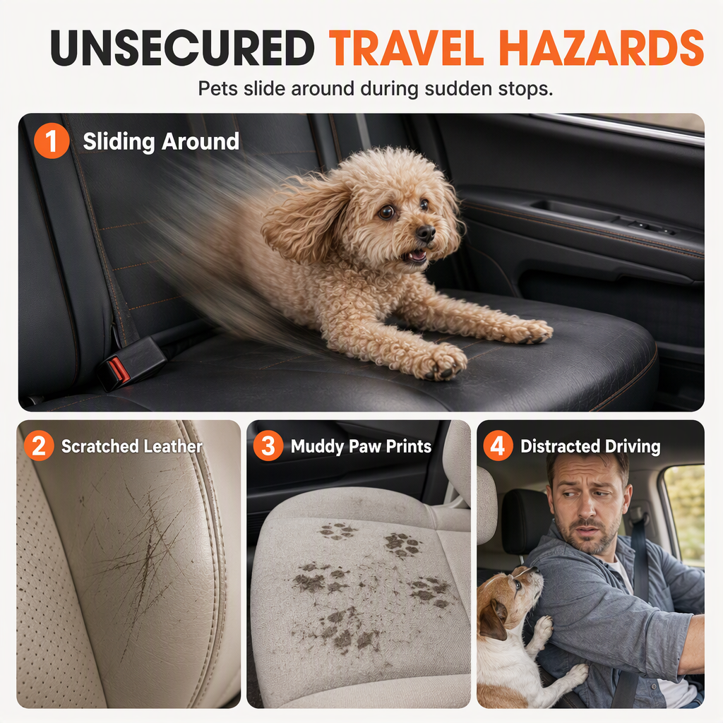 🐶 LIMITED‑TIME 50% OFF! 🚗 Heavy‑Duty Dog Car Booster Seat – Rigid Metal Frame, Waterproof Oxford & Seat Protection 🛡️