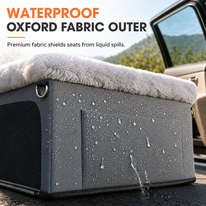 🐶 LIMITED‑TIME 50% OFF! 🚗 Heavy‑Duty Dog Car Booster Seat – Rigid Metal Frame, Waterproof Oxford & Seat Protection 🛡️