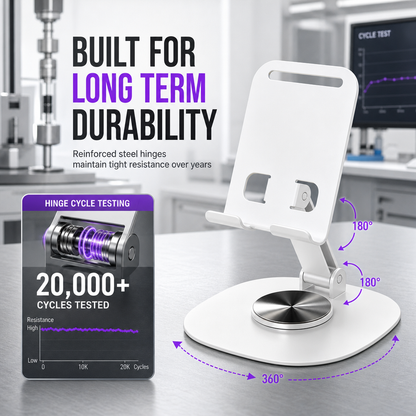 ⏳Time-Limited Special⏰ All-Metal Phone Stand – 360° rotating desktop holder ✨