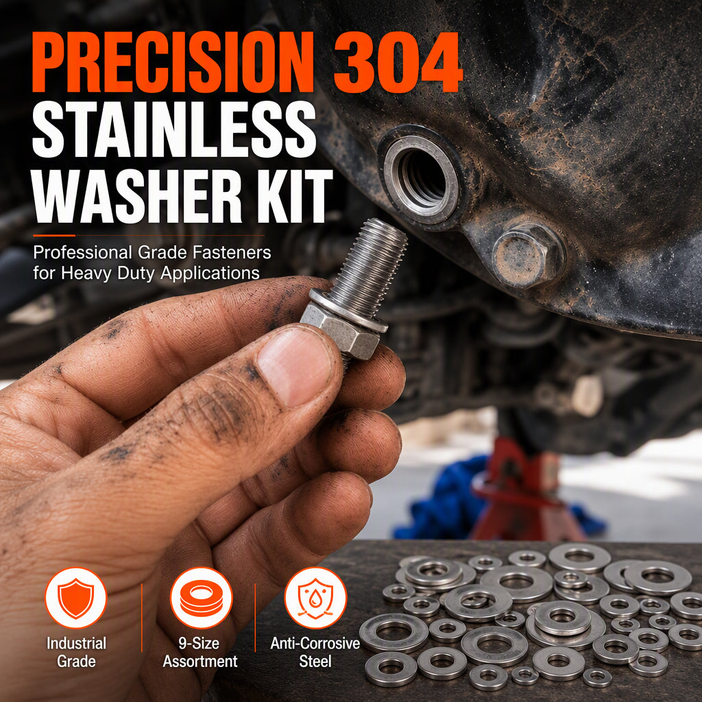 📢📢50% OFF !! ⏰Stainless Steel Washer Assortment Kit with Storage Box