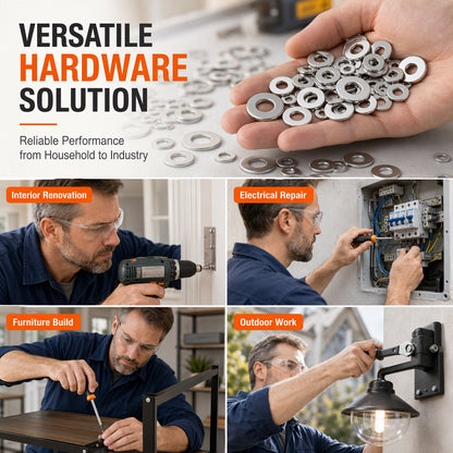 📢📢50% OFF !! ⏰Stainless Steel Washer Assortment Kit with Storage Box