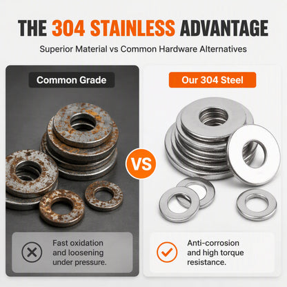 📢📢50% OFF !! ⏰Stainless Steel Washer Assortment Kit with Storage Box