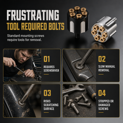 🏍️ LIMITED-TIME 49% OFF! ⚙️ Motorcycle CNC Quick Release Seat Bolt – Tool-free, Anti-corrosion, Stylish ✨